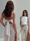 Harpur Backless Top White