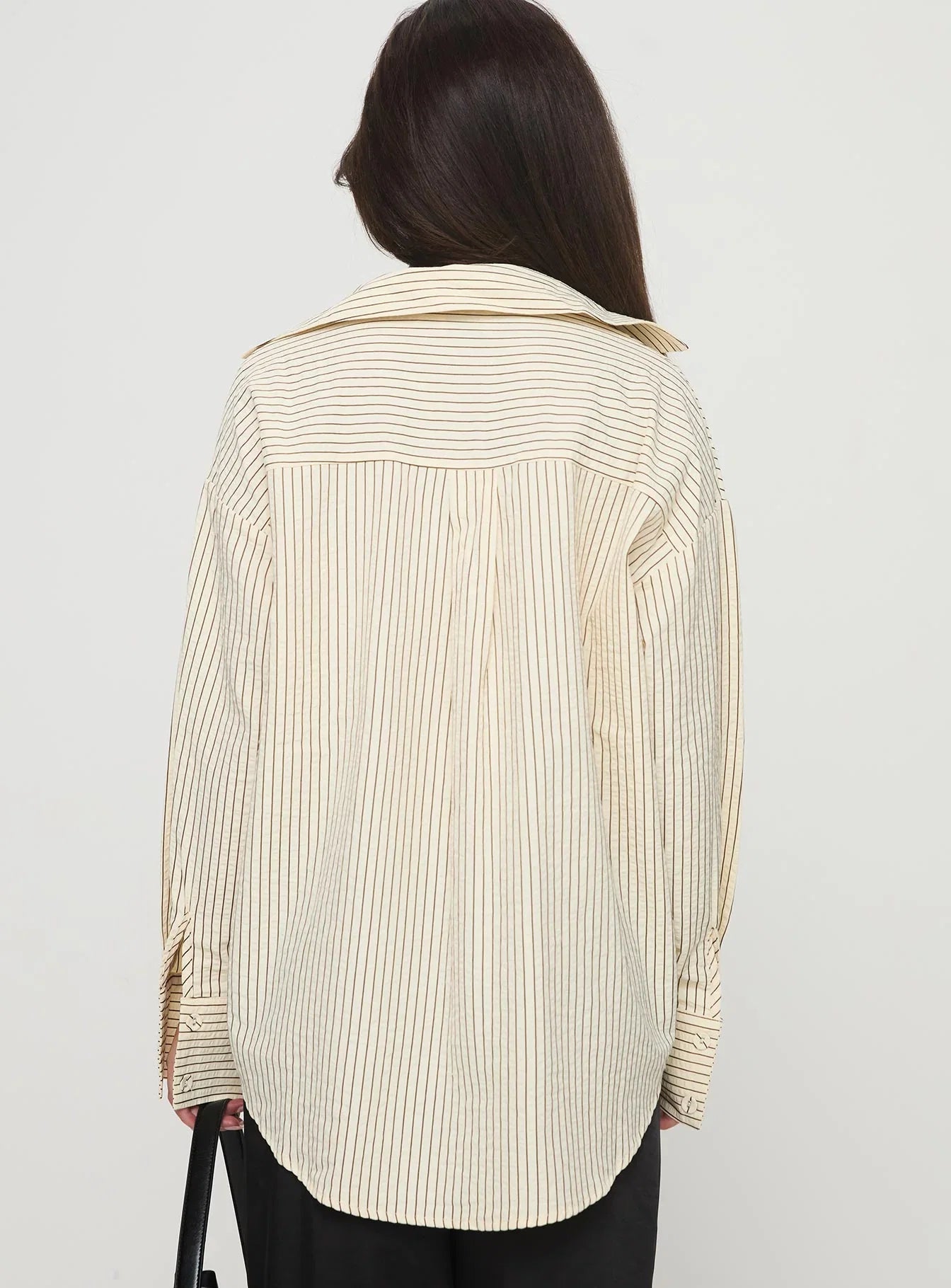 Mallin Shirt Cream Brown Stripe