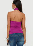 Amerika Twist Neck Top Purple