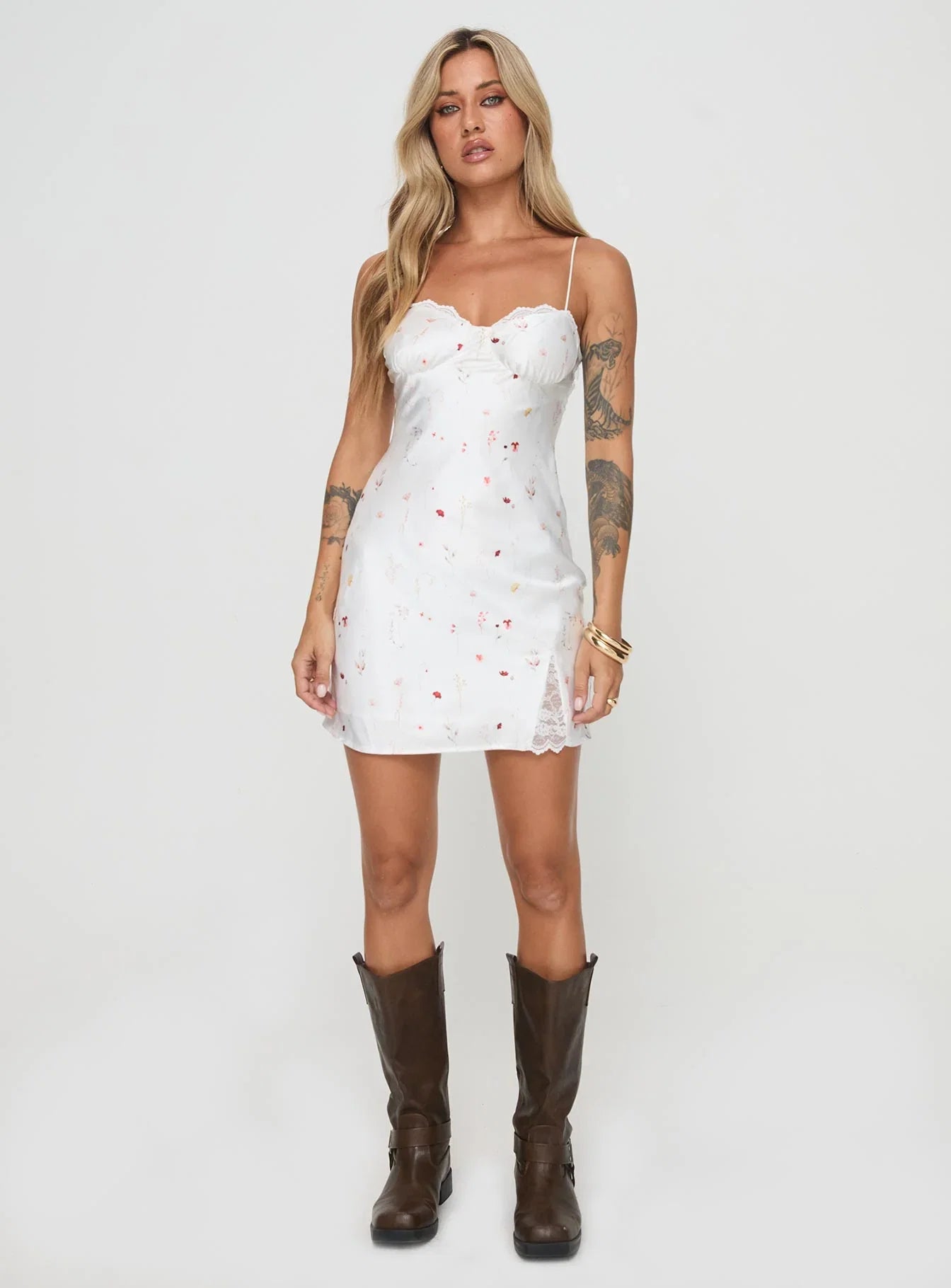 Snowbird Mini Dress White Floral