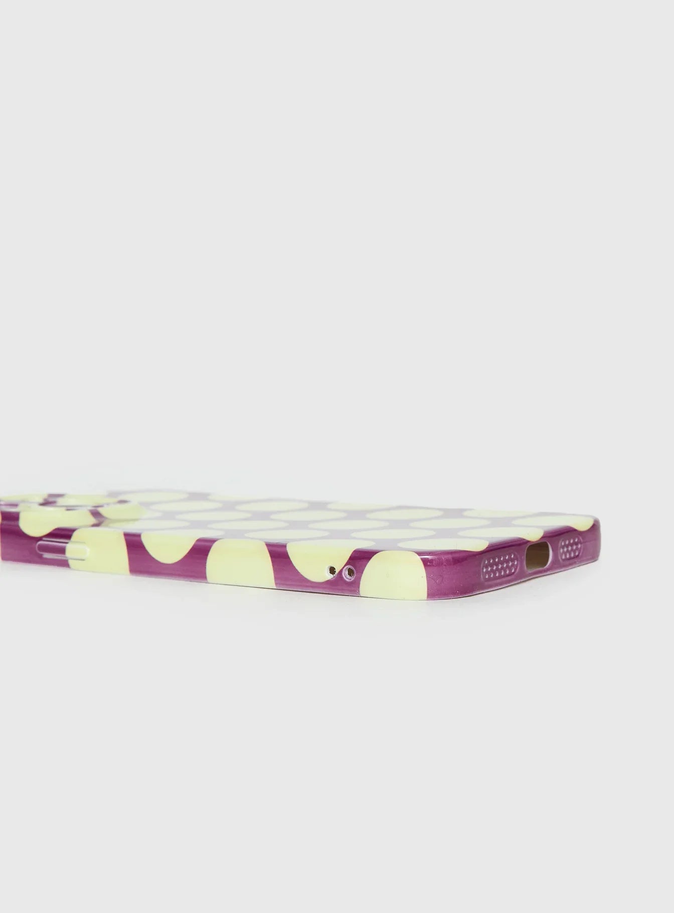 Evyna iPhone Case Yellow Plum Polka Dot
