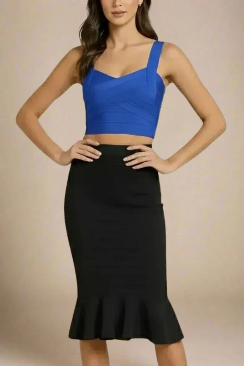 Jay Bandage Crop Top Royal Blue