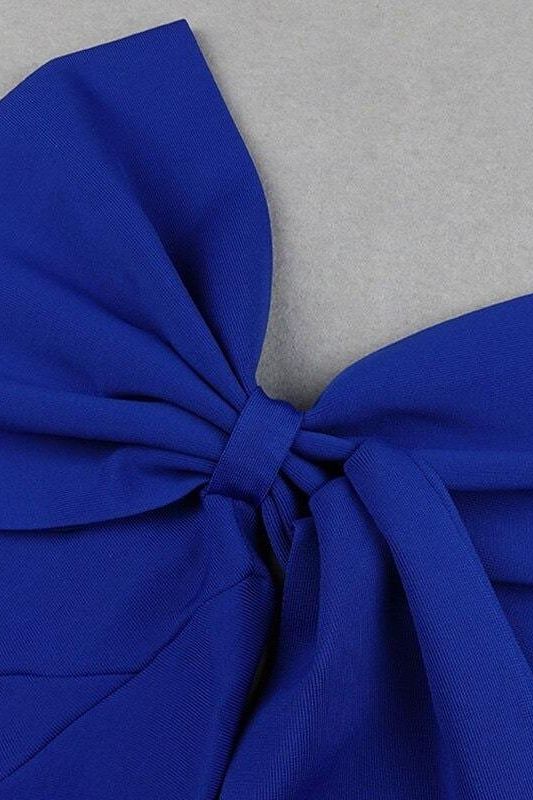 Lela Long Sleeve Bandage Midi Dress Royal Blue