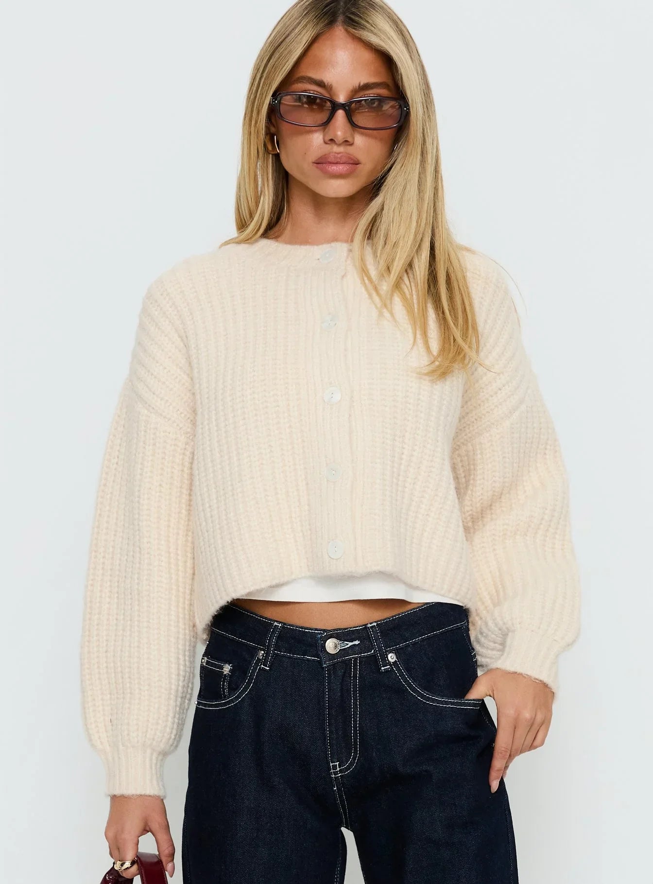 Hadly Knit Cardigan Cream