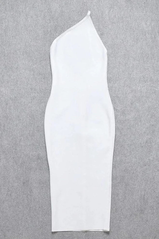 Joi Bodycon Midi Dress White Pearl