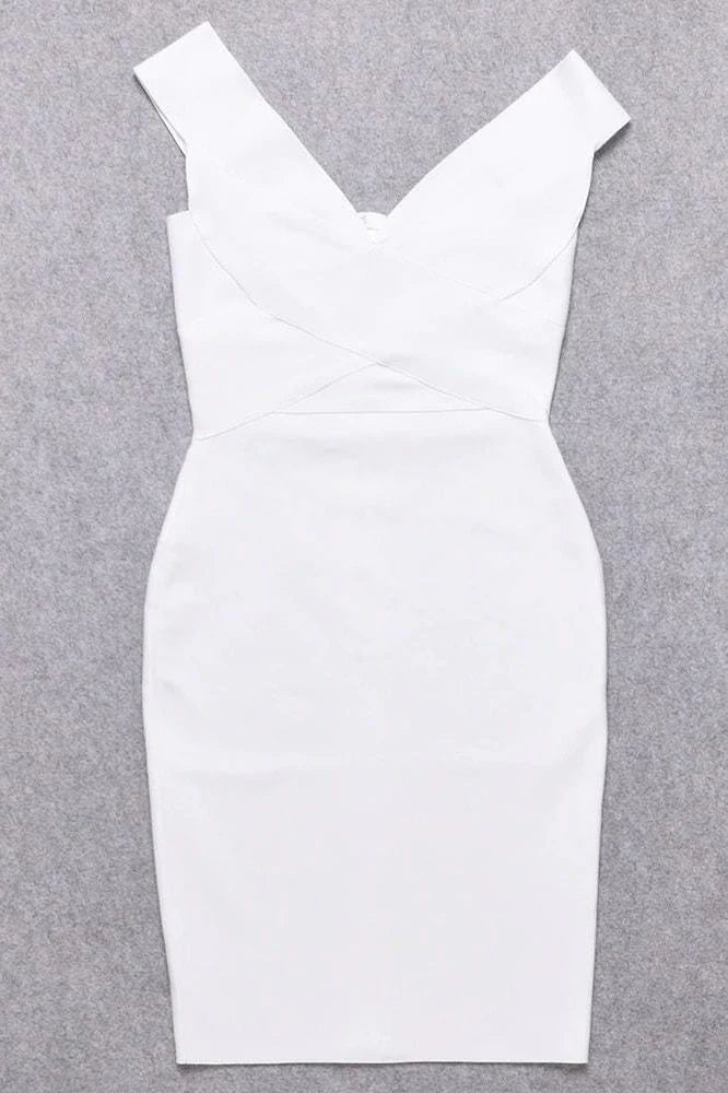 Ash Bandage Dress White Pearl