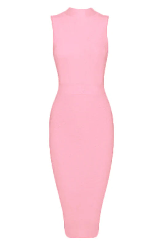 Grace Bandage Midi Dress Dusty Pink Sale