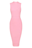 Grace Bandage Midi Dress Dusty Pink Sale