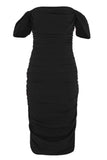 Zia Bodycon Wrap Dress Classic Black
