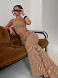 Timora Pants Brown Stripe