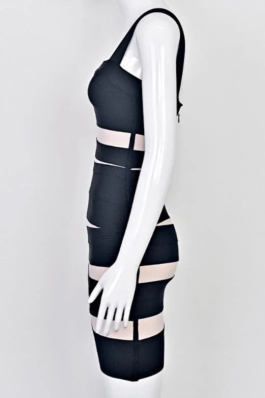 Fleur Bandage Mini Dress Classic Black