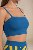 Nadia Bandage Crop Top and Midi Skirt Set Royal Blue