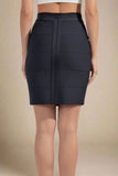 High Waist Bandage Mini Skirt Classic Black