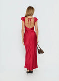 Forest Hill Backless Maxi Dress Red