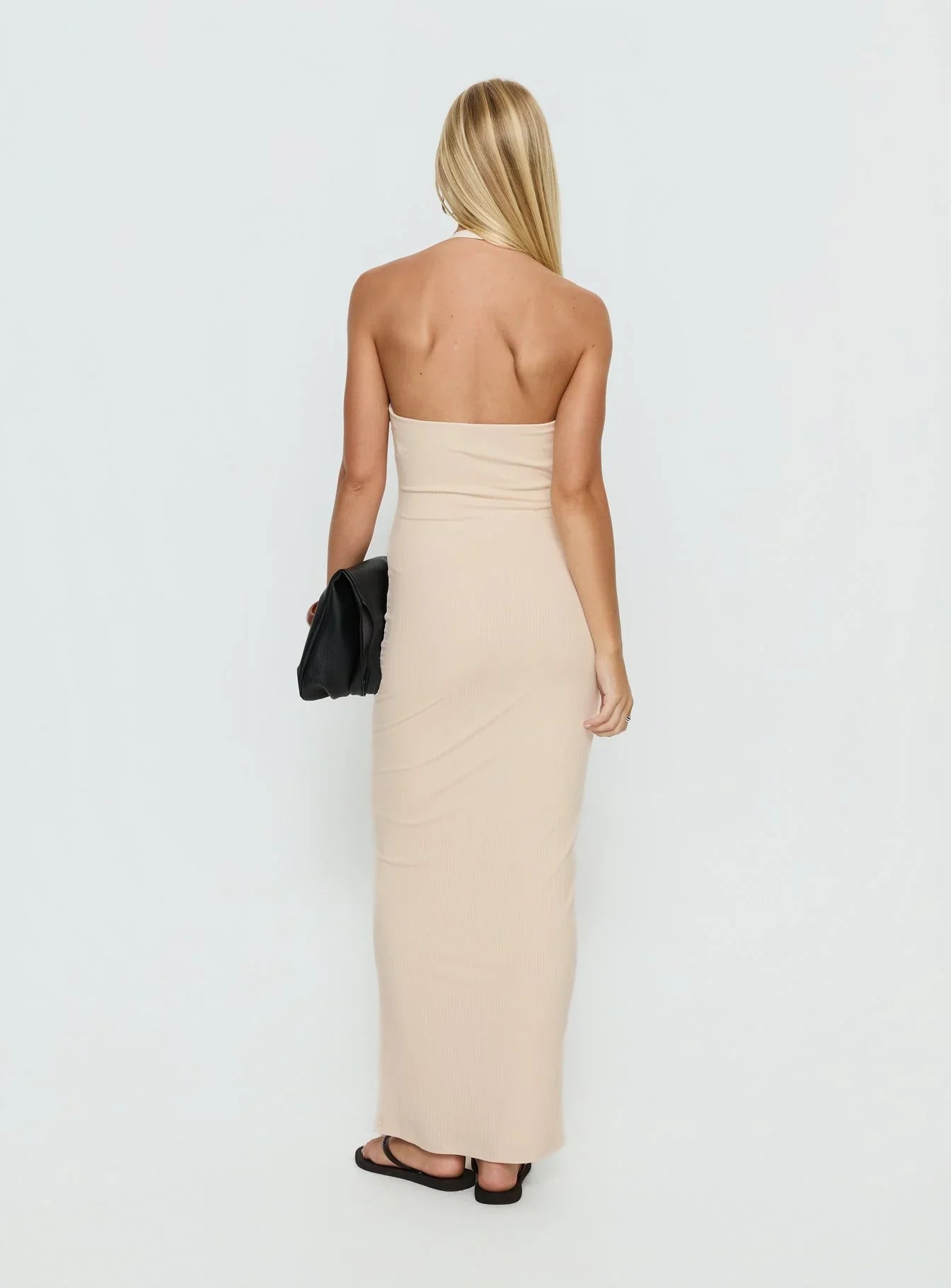 Sakiri Halter Maxi Dress Cream