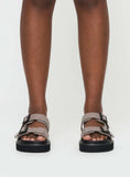 Ma Belle Sandals Faux Suede Taupe