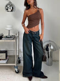 Hocus Pocus Low Rise Wide Leg Jean Dark Wash