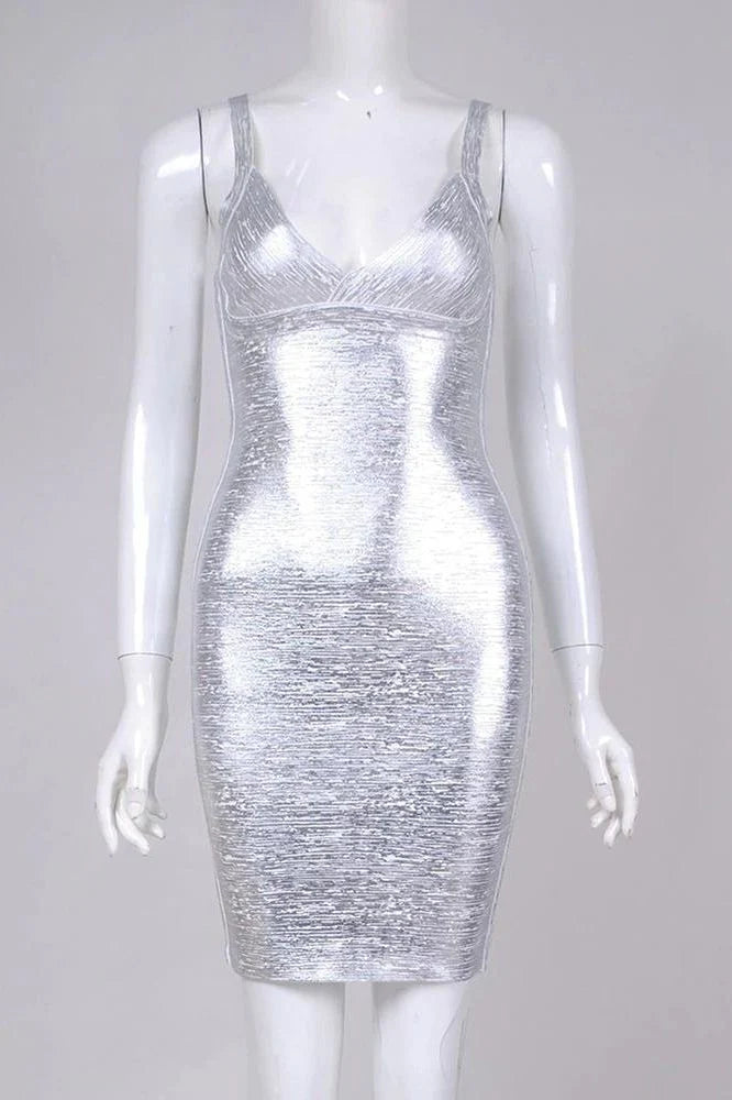 Kit Bandage Dress Silver
