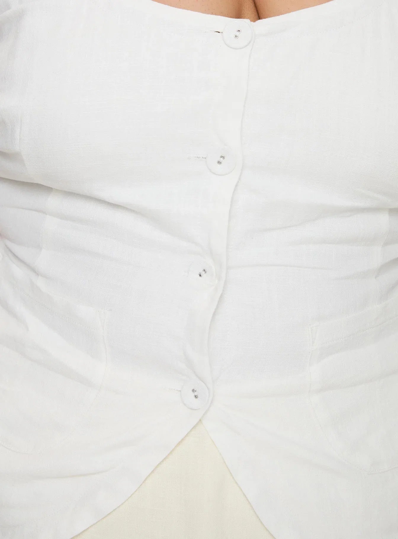 Spirito Vest Top White Curve