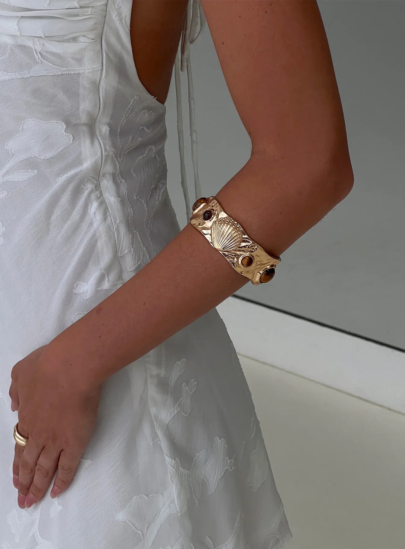 Sun Is Showing Cuff Gold Brown