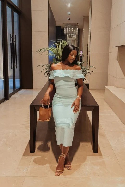Billie Bandage Midi Dress Mint Green