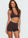 Final Form Active 4" Invisible Scrunch Shorts Brown