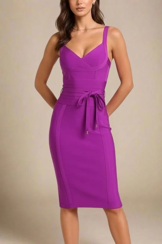 Bek Bandage Dress Plum Purple