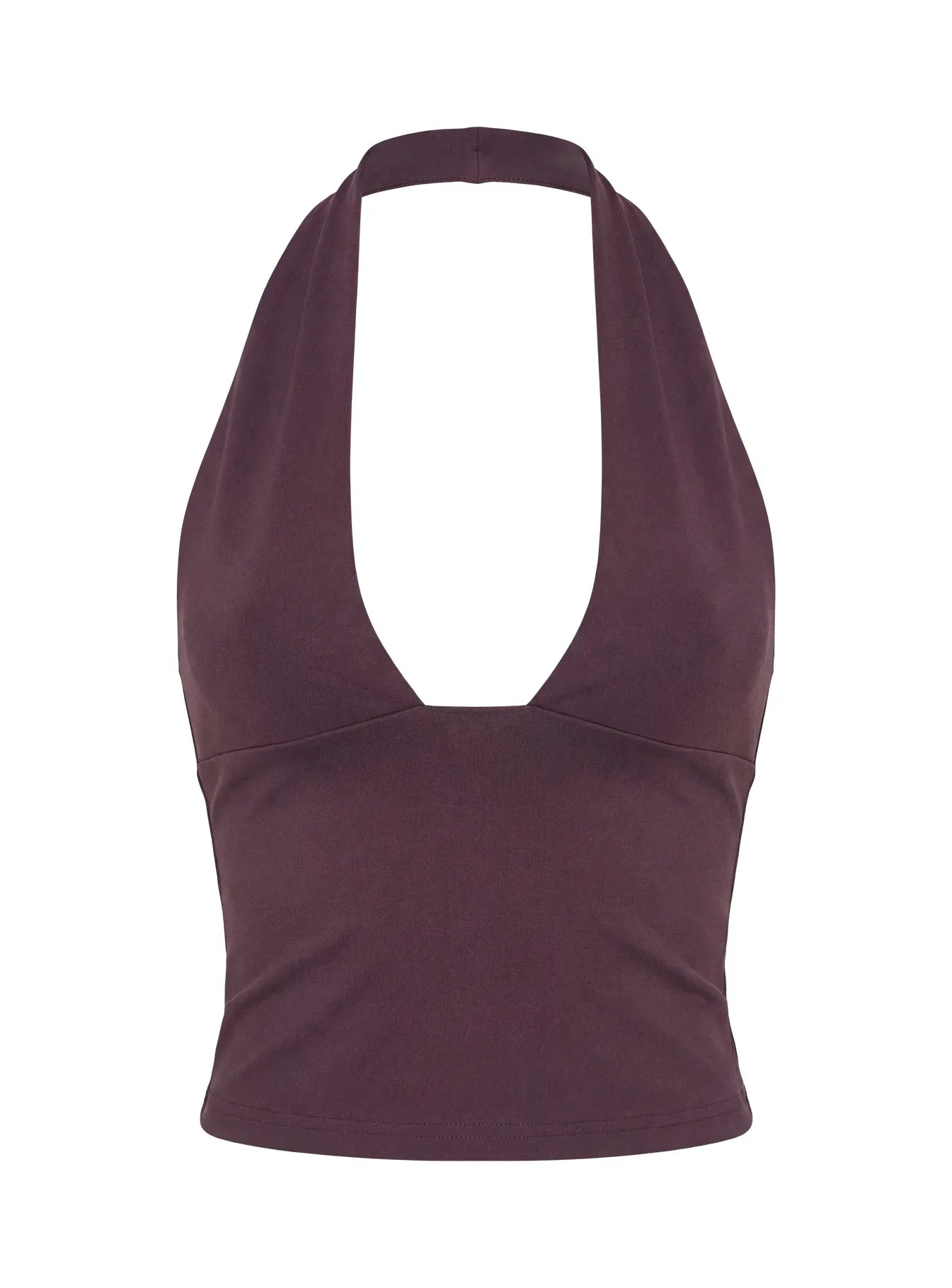 Daily Define Halter Tank Top Aubergine