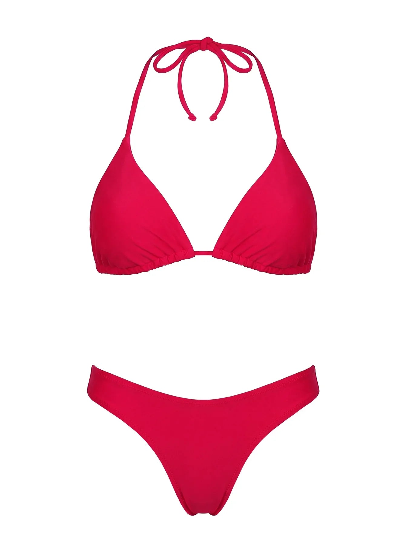 Jenner Triangle Bikini Top Red