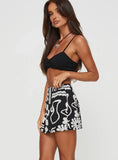 Caraliia Mini Skirt Black Cream