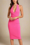 Iris Bodycon Dress Hot Pink