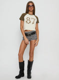 87 Classic Graphic Top White Green