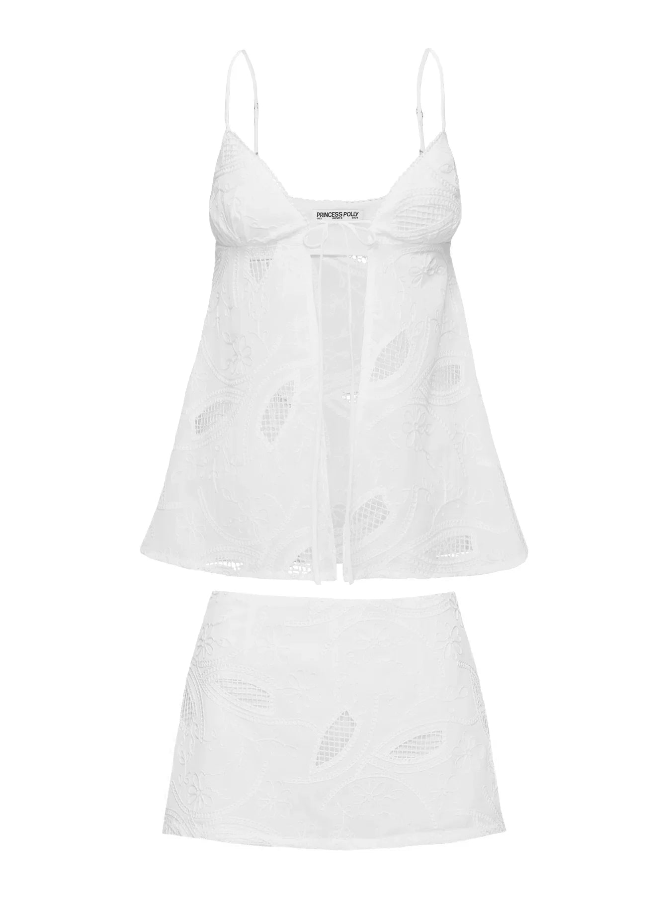 Blossome Embroidered Set White