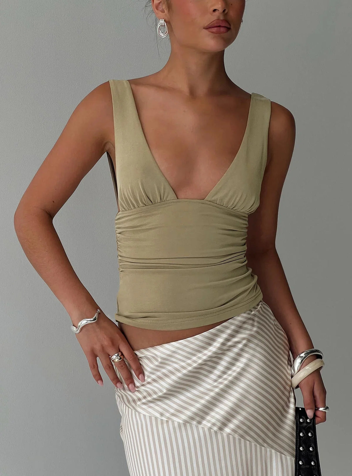 Sublime Ruched Top Green