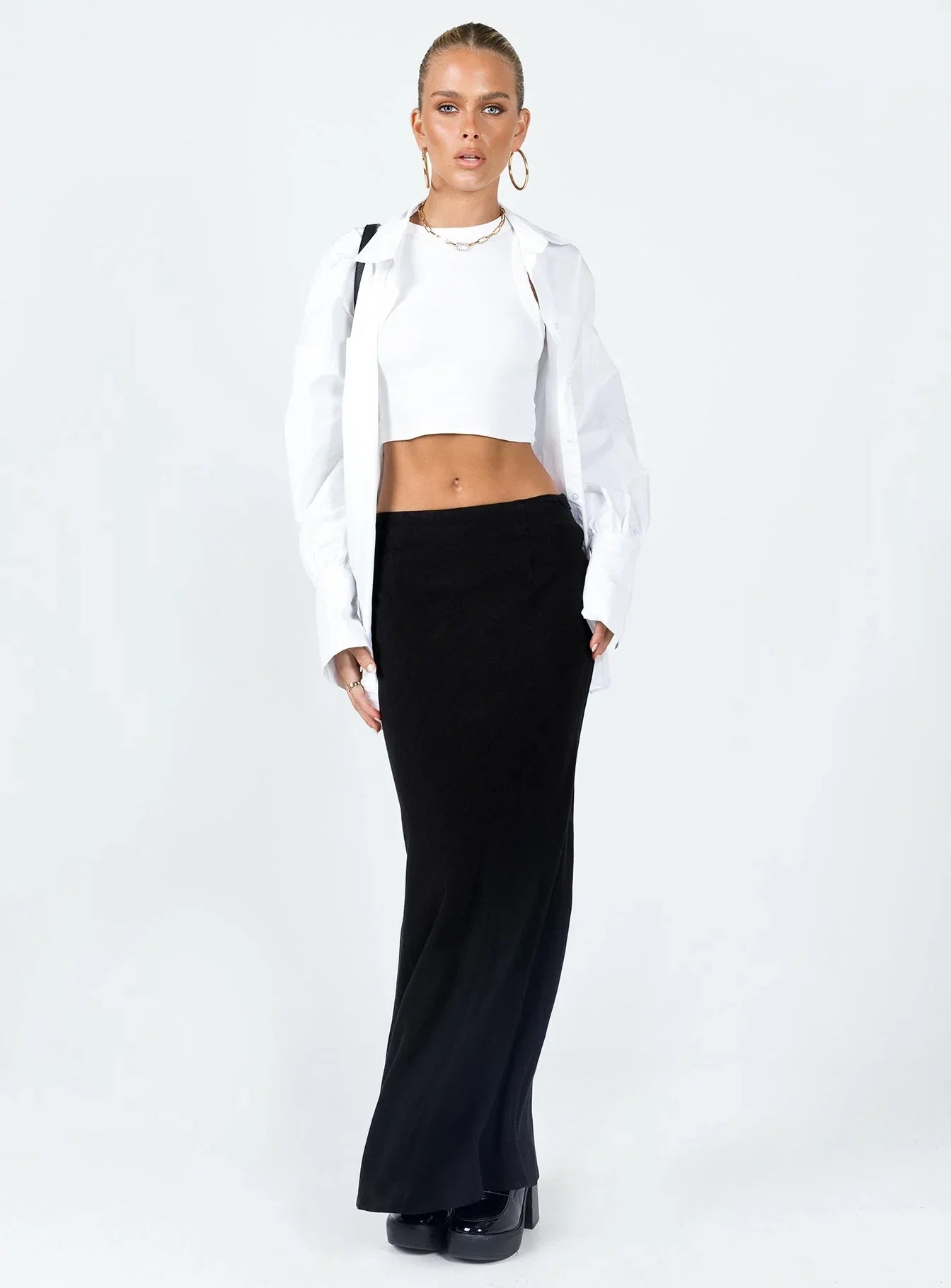 Jodie Maxi Skirt Black Petite