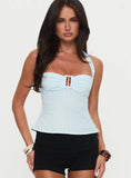 Isabetta Halter Top Aqua