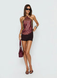 September Sunsets Halter Top Wine