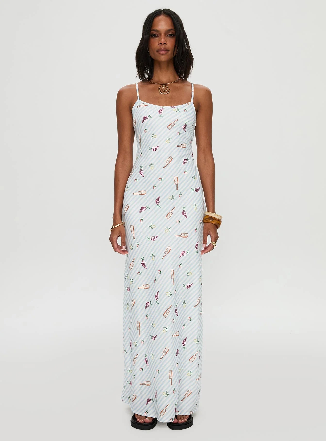 Charcuterie Maxi Dress Blue