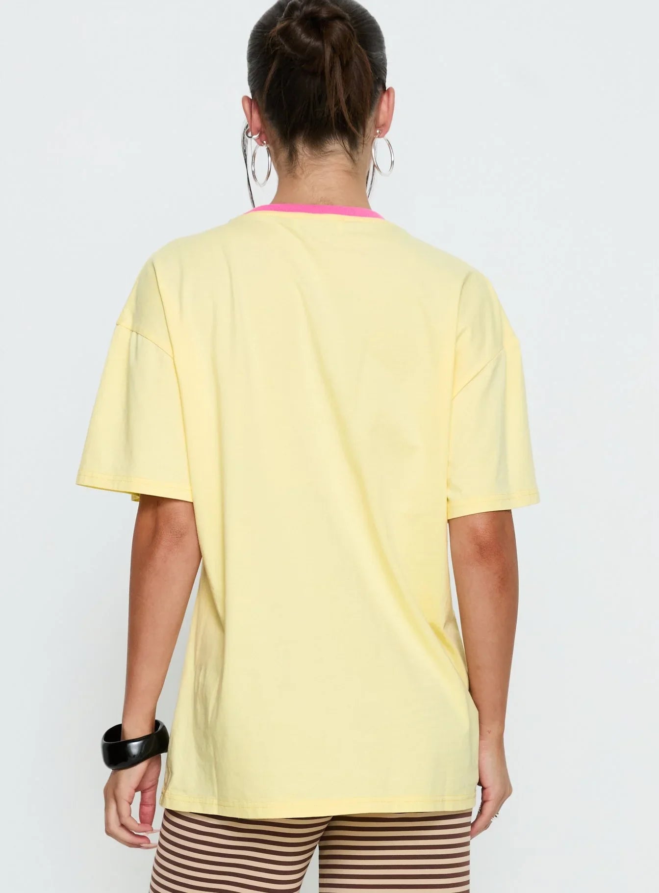 Wild Light Oversized Graphic Tee Yellow / Pink
