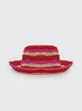 Alonza Crochet Bucket Hat Pink red