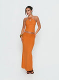 Star Fruit Keyhole Halter Top Orange