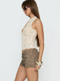 Caius Sequin Shorts Brown