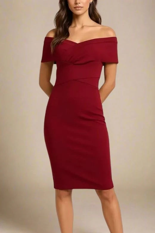 Bea Bandage Dress Red Wine