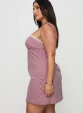 Burkes Mini Dress Red Check Curve