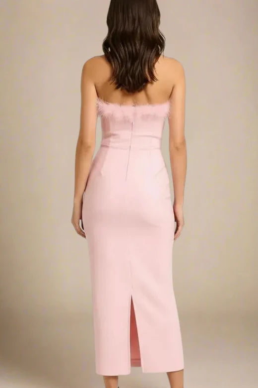 Erin Bandage Maxi Dress Dusty Pink