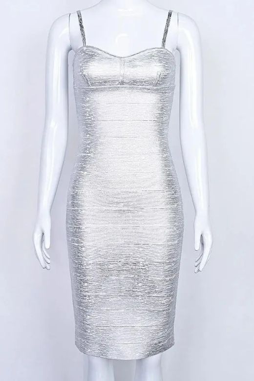 Camila Bandage Dress Silver