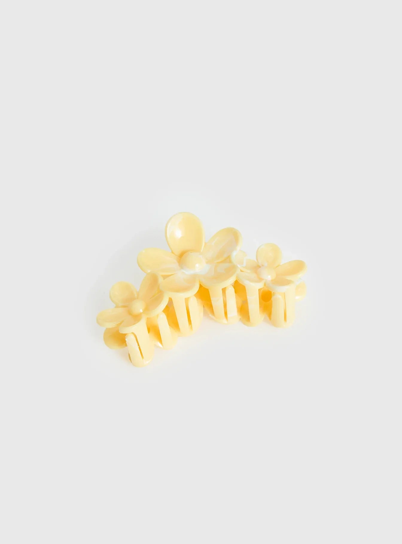 Devinn Floral Claw Clip Yellow