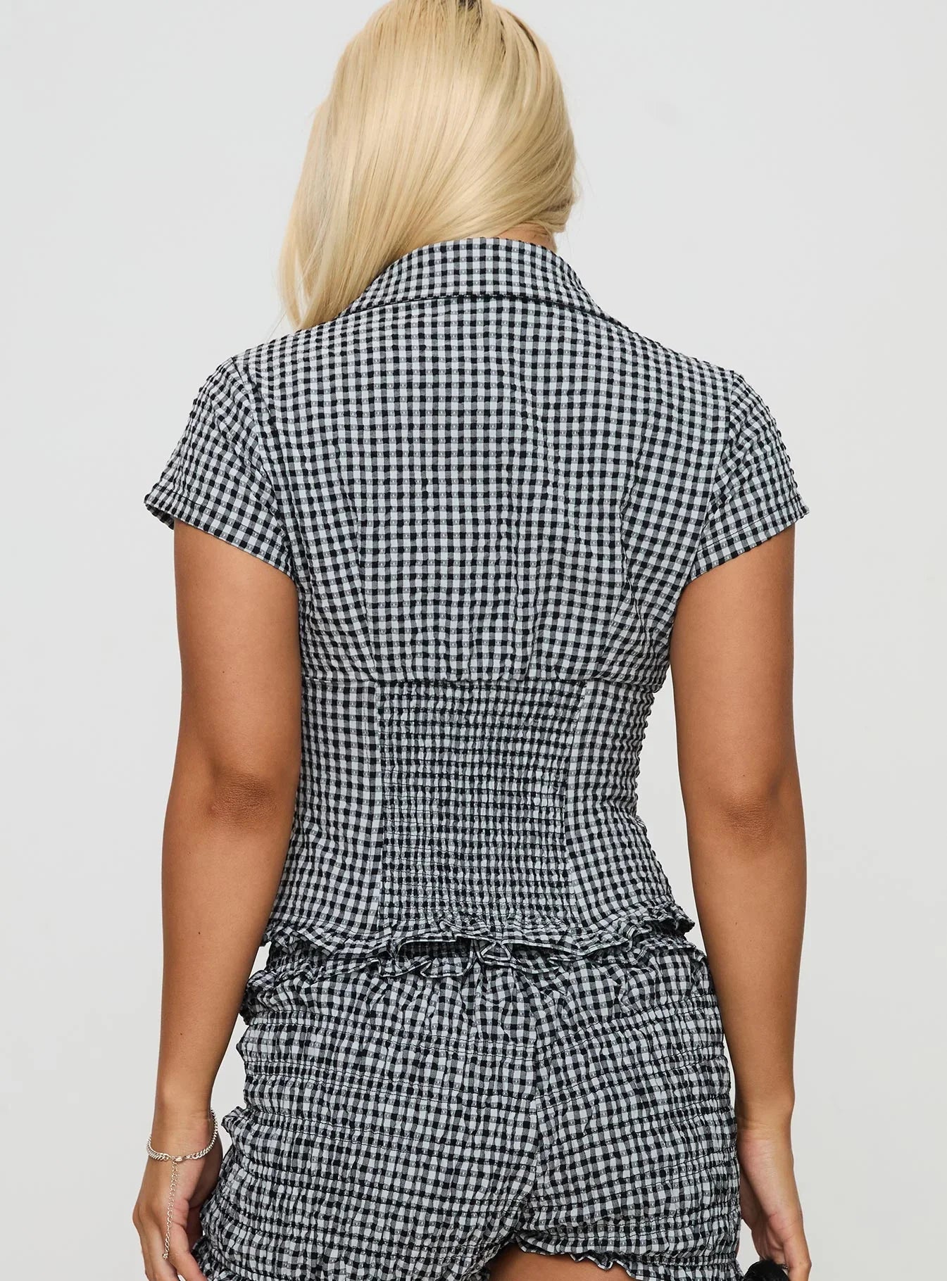 Covey Shirred Puff Sleeve Top Multi Petite