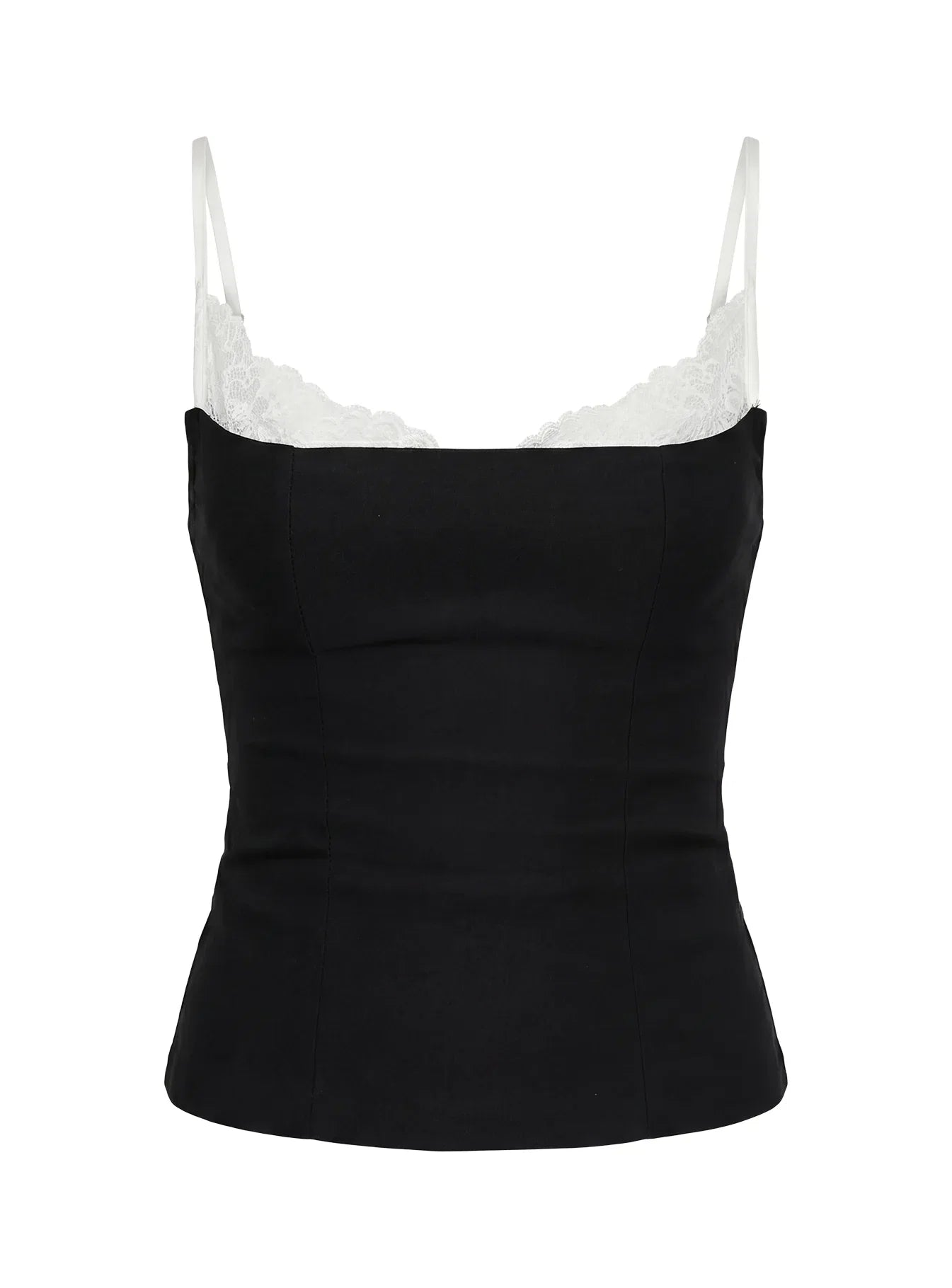 Renaissance Corset Lace Top Black / White