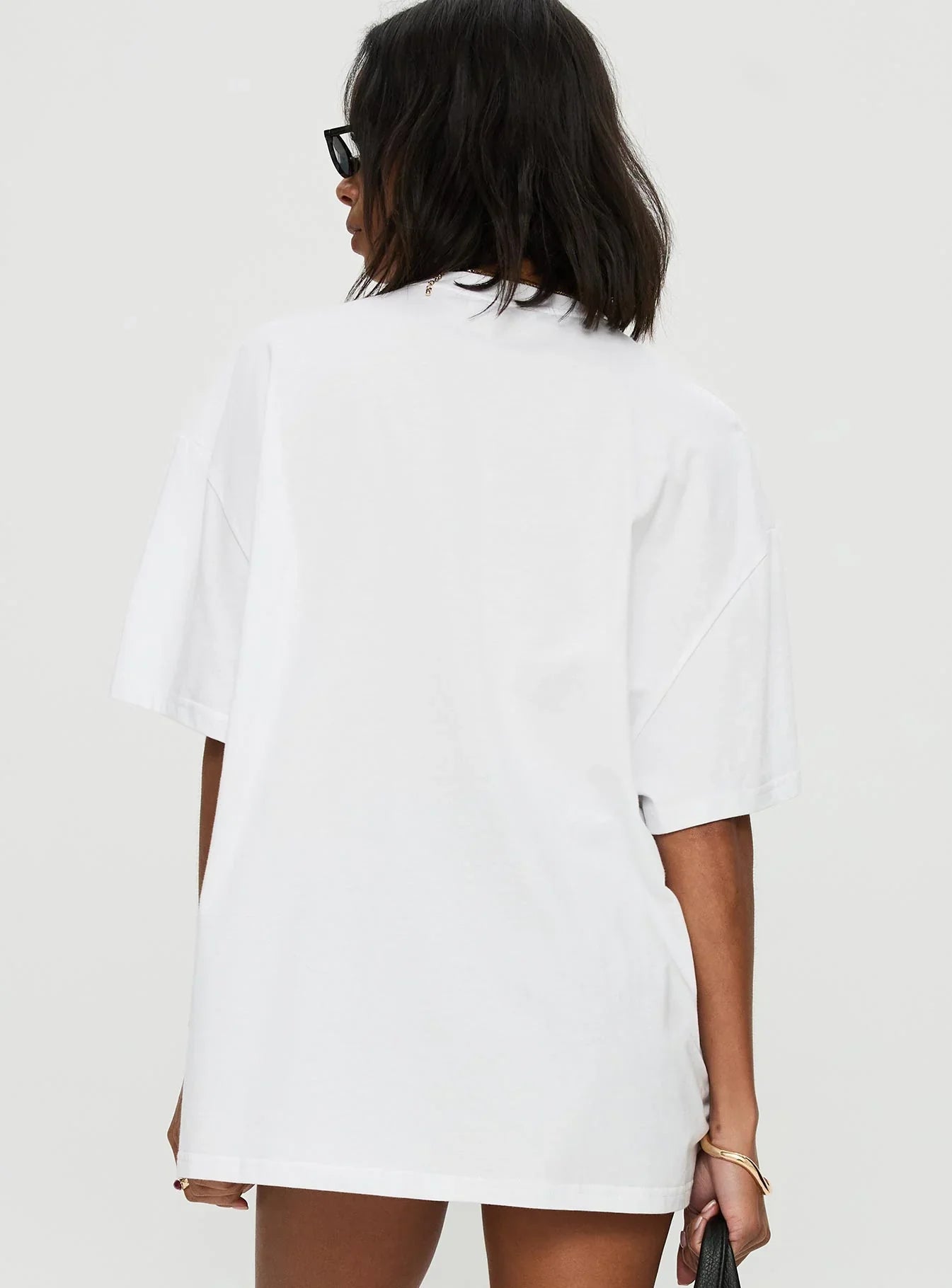 Tarot Card Oversized Graphic Top White Multi